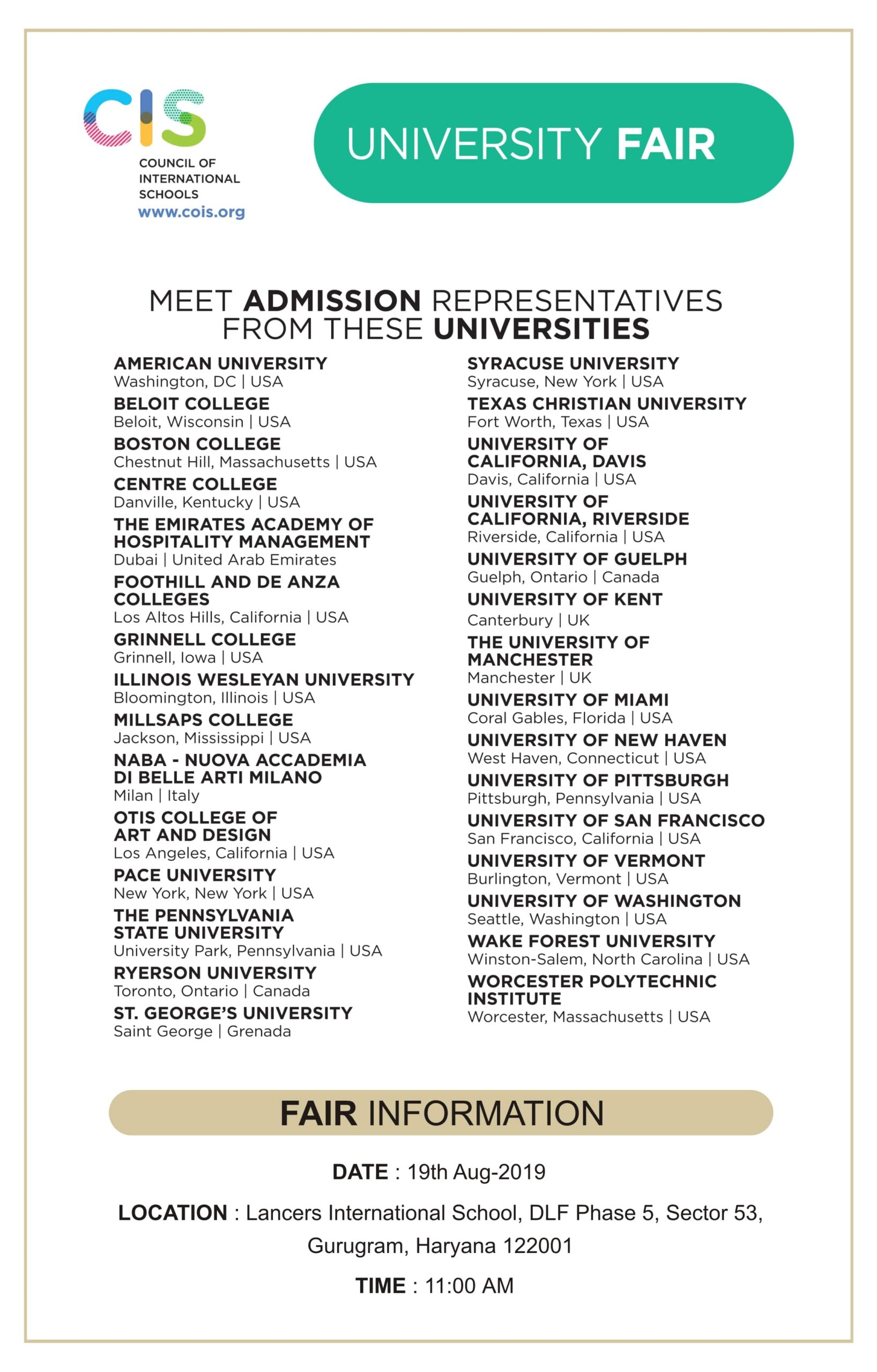 CIS University Fair